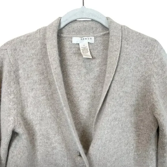 Kenar Lambswool Angora Cardigan Oatmeal Women's S - Picture 3 of 7